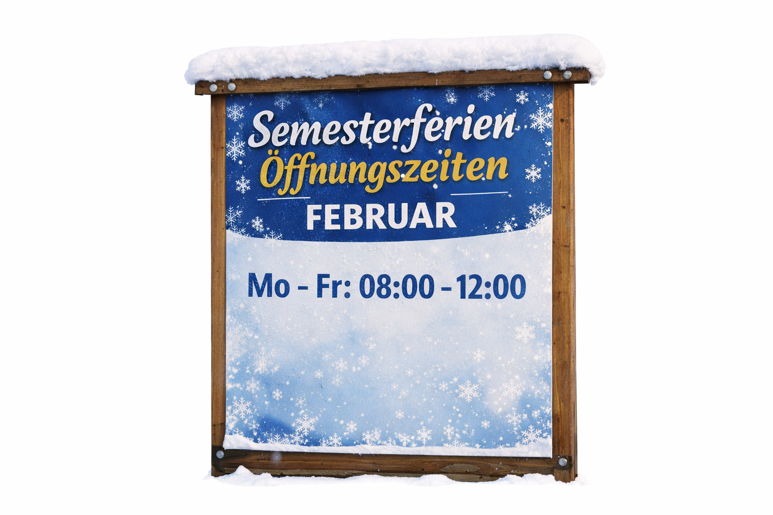 Öffnungszeiten in den Ferien